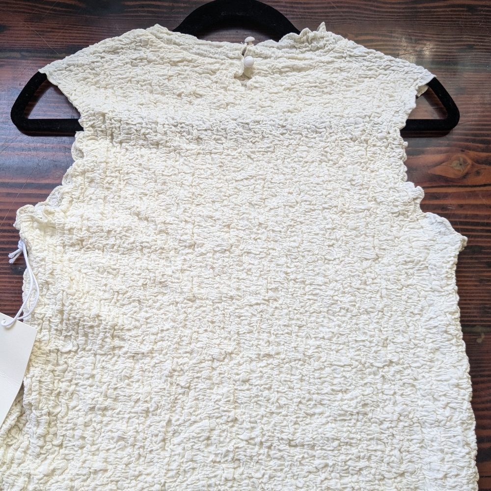 All:Row Textured Sleeveless Ruffle Neck Top | Size M | NWT - Picture 4 of 6